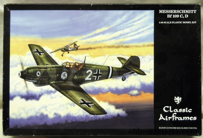 Classic Airframes 1/48 Messerschmitt Bf-109C / Bf-109D - Luftwaffe 11.(N)/JG2 Norway May 1940 / 'Red 9' Unknown Unit / JG132(JG2) Germany 1939 / 1/JG137 (ZG2) Autumn 1939, 4125 plastic model kit